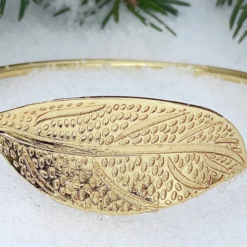 Gold Leaf Cuff Bracelet